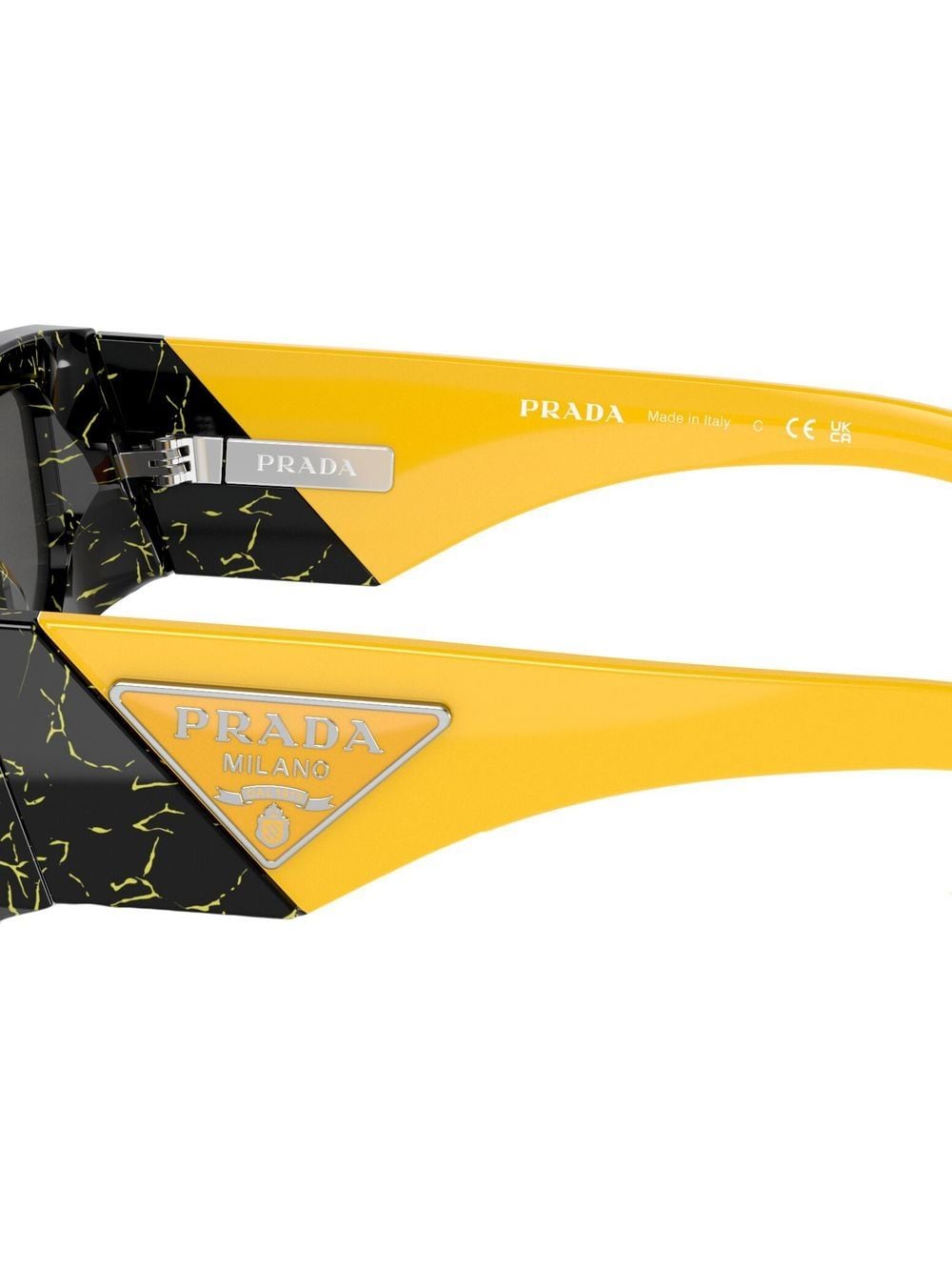 Prada Eyewear two-tone logo-arm sunglasses - Image 3