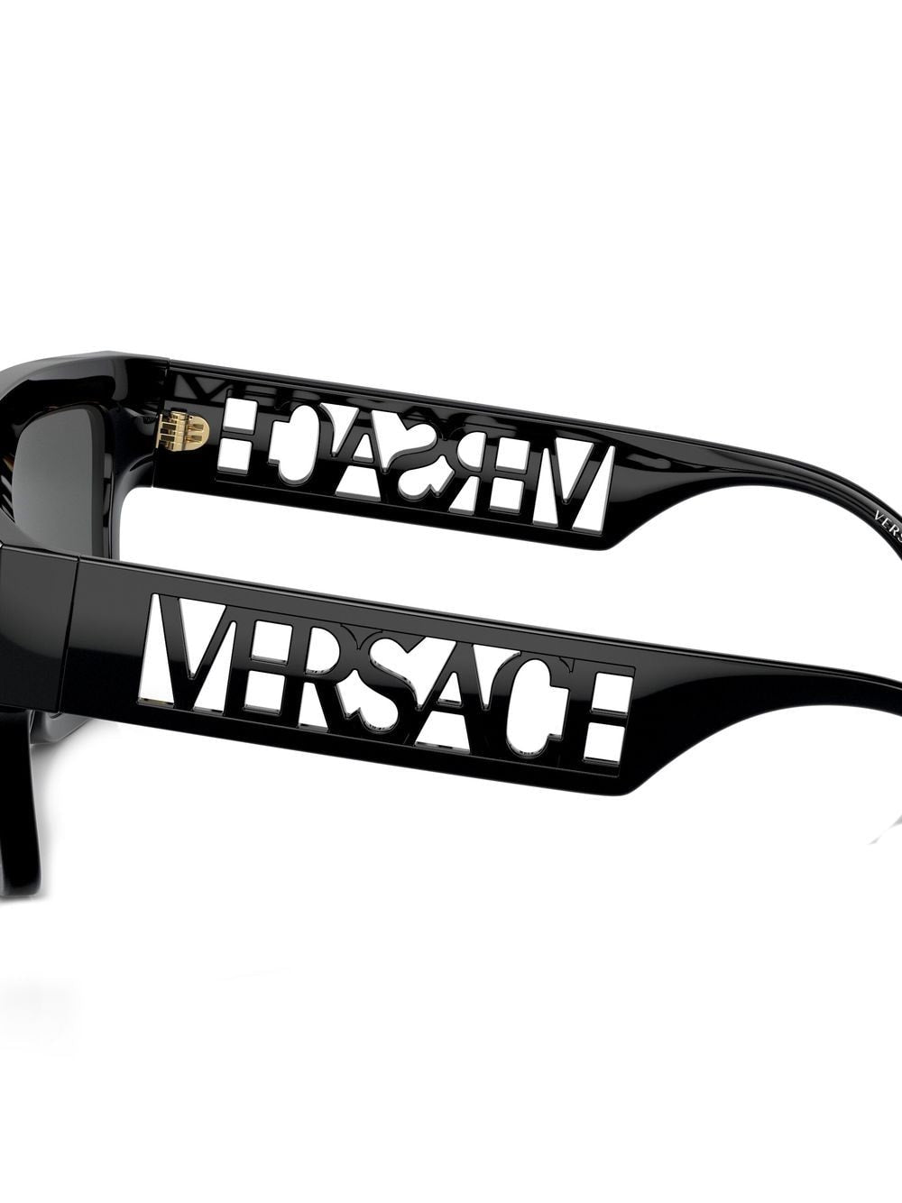 Versace Eyewear logo-embossed square-frame sunglasses - Image 3