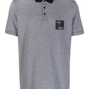 Armani Exchange chest logo-patch detail polo shirt