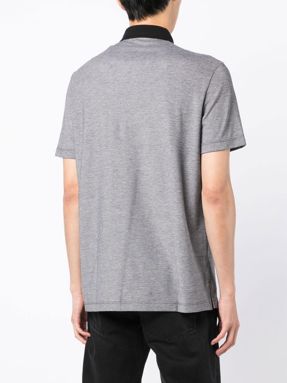 Armani Exchange chest logo-patch detail polo shirt - Image 4