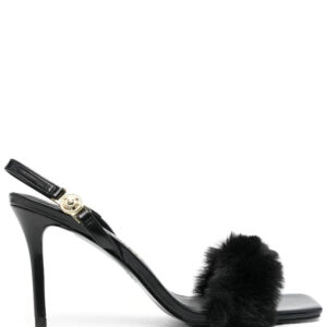 Versace faux-fur 85mm sandal