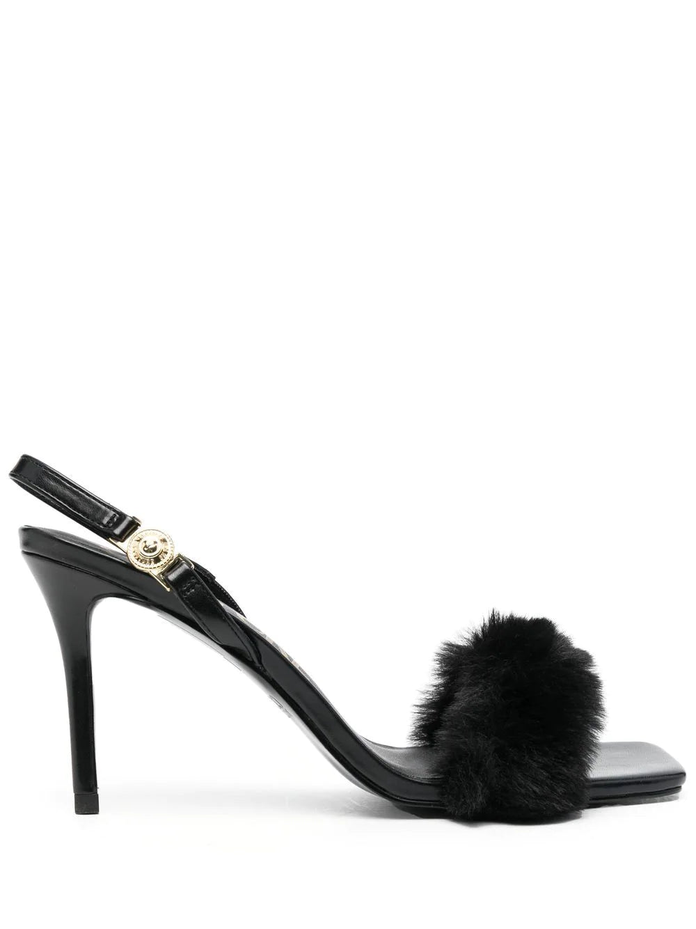 Versace faux-fur 85mm sandal