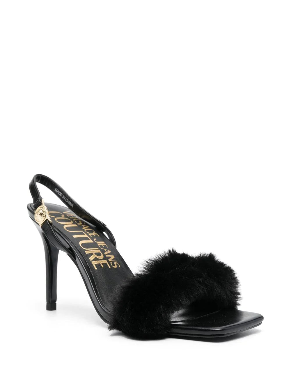 Versace faux-fur 85mm sandal - Image 2