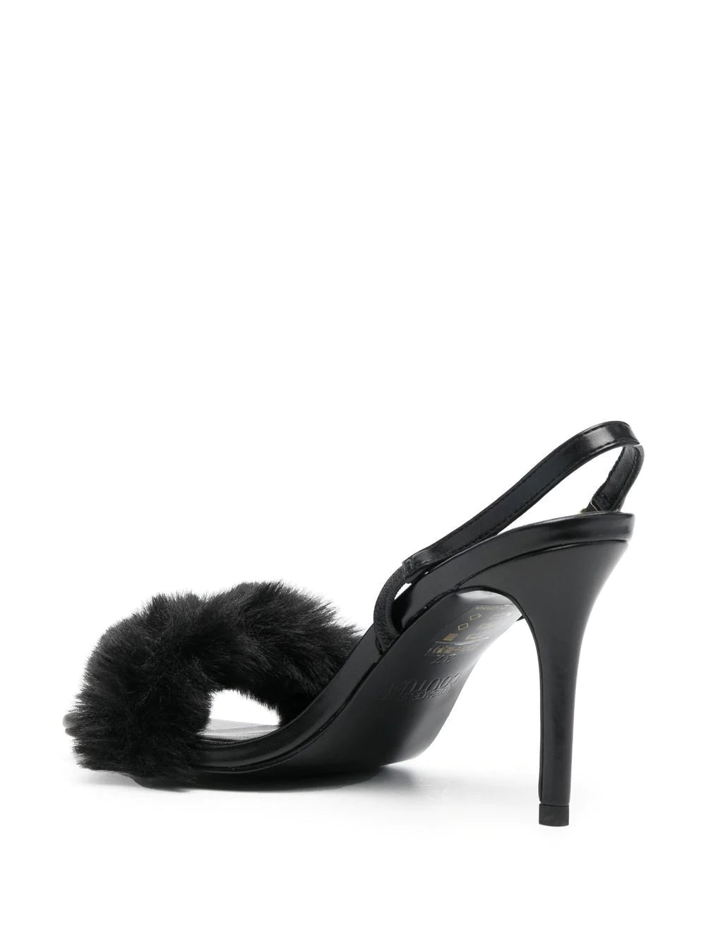 Versace faux-fur 85mm sandal - Image 3