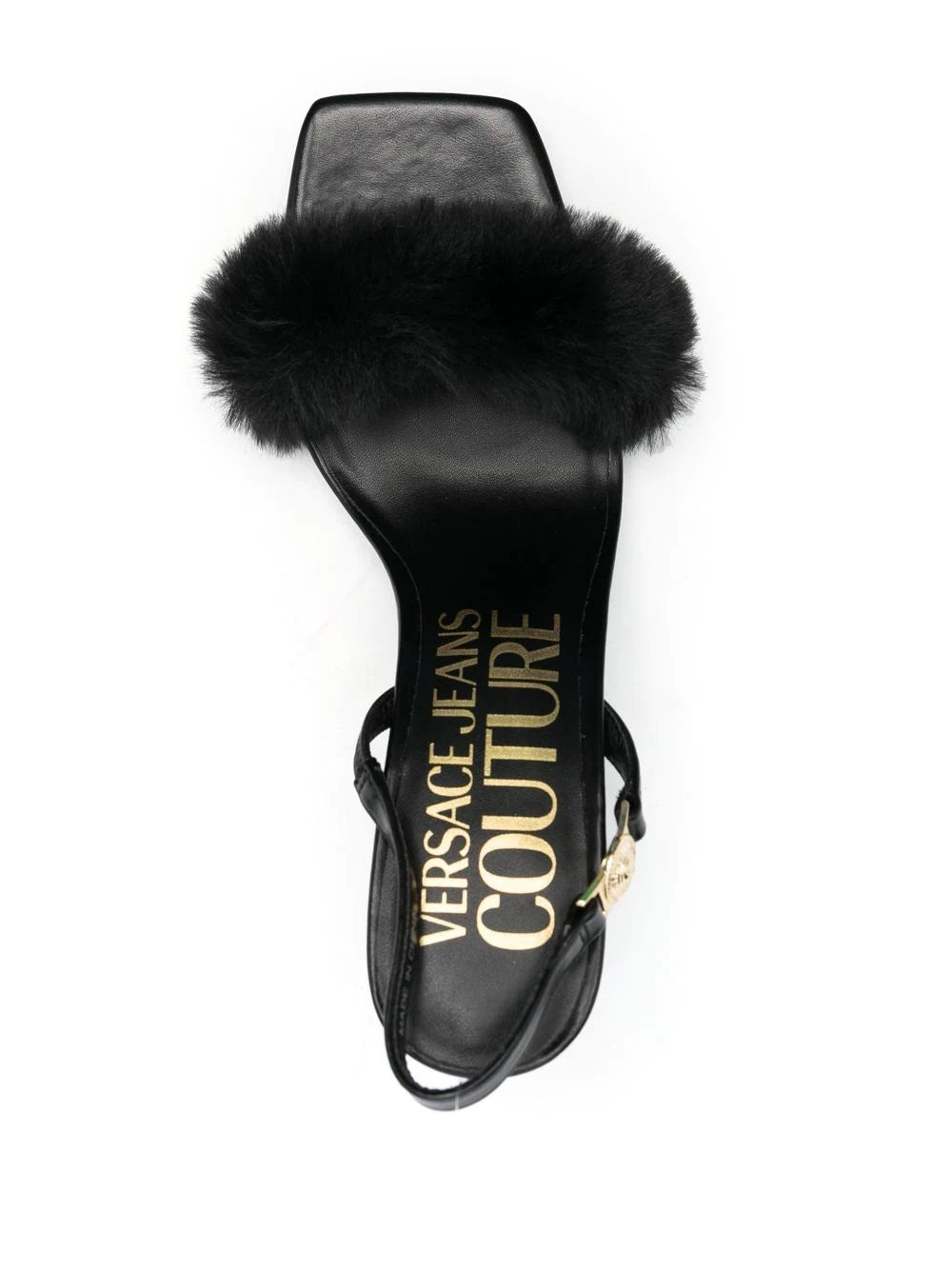 Versace faux-fur 85mm sandal - Image 4