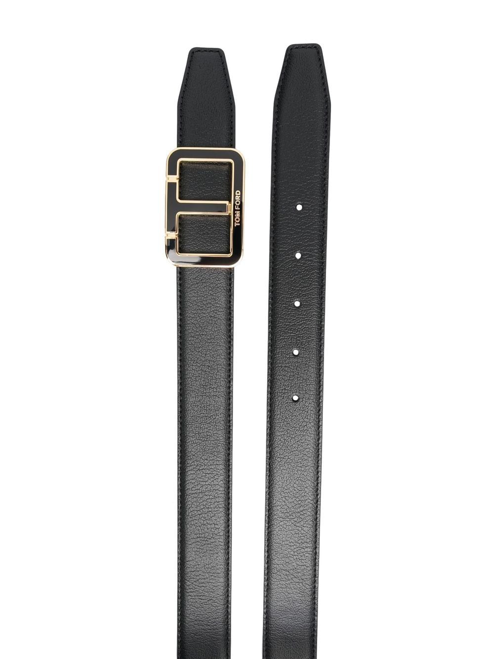 Tom Ford logo-buckle leather belt - Image 2