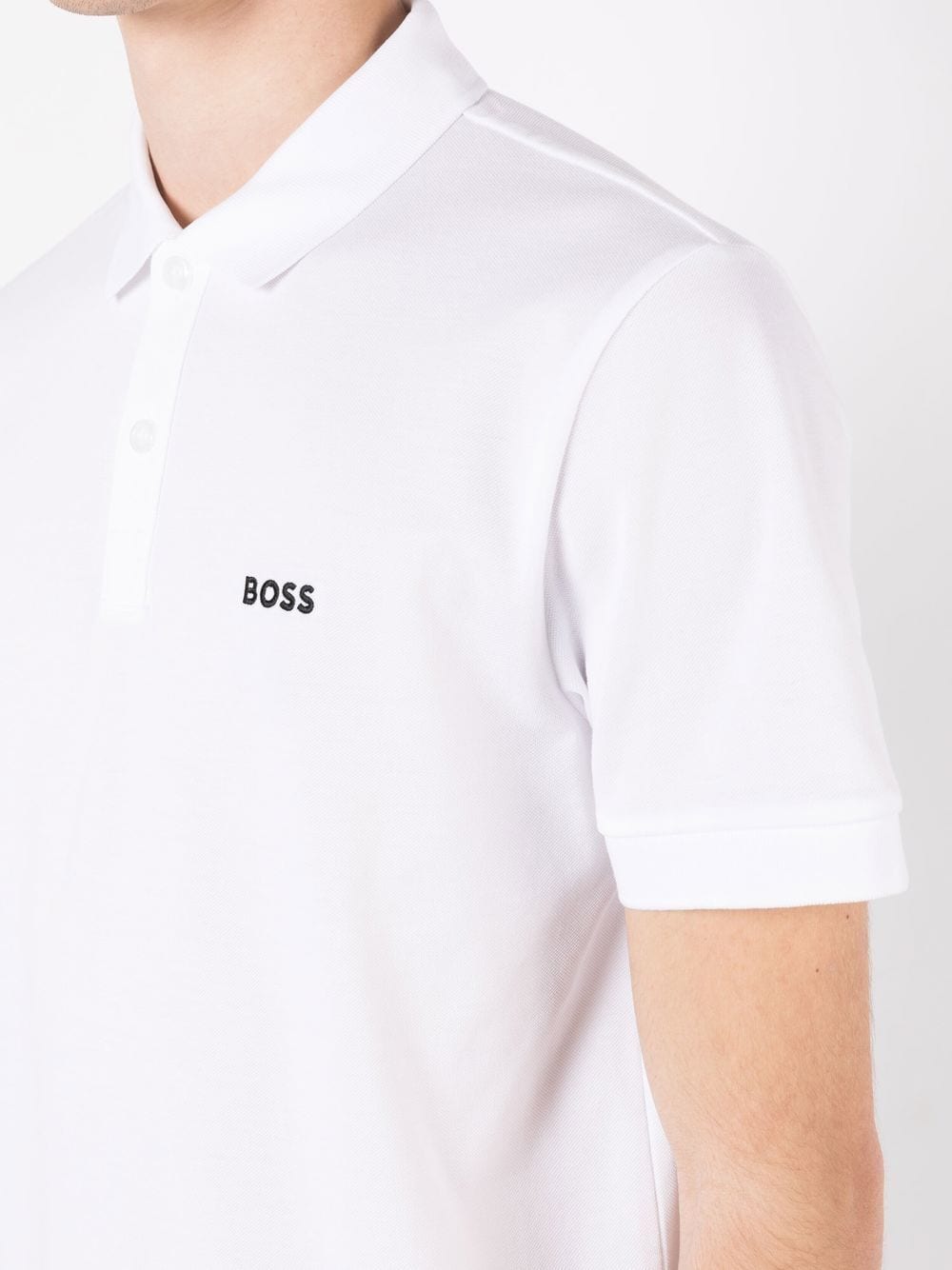 BOSS embroidered-logo short-sleeved polo shirt - Image 4