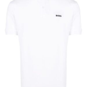 BOSS  embroidered-logo short-sleeved polo shirt