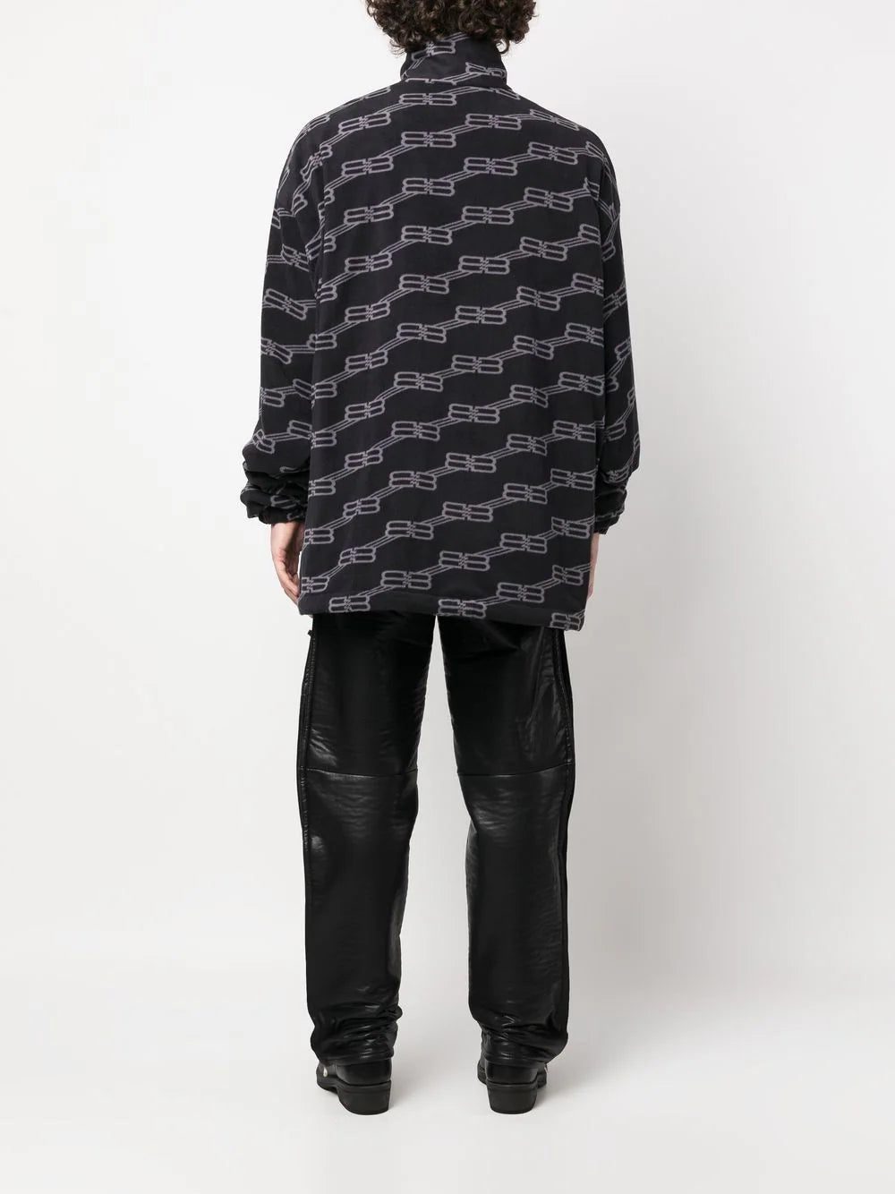 Balenciaga monogram-print jacket - Image 4