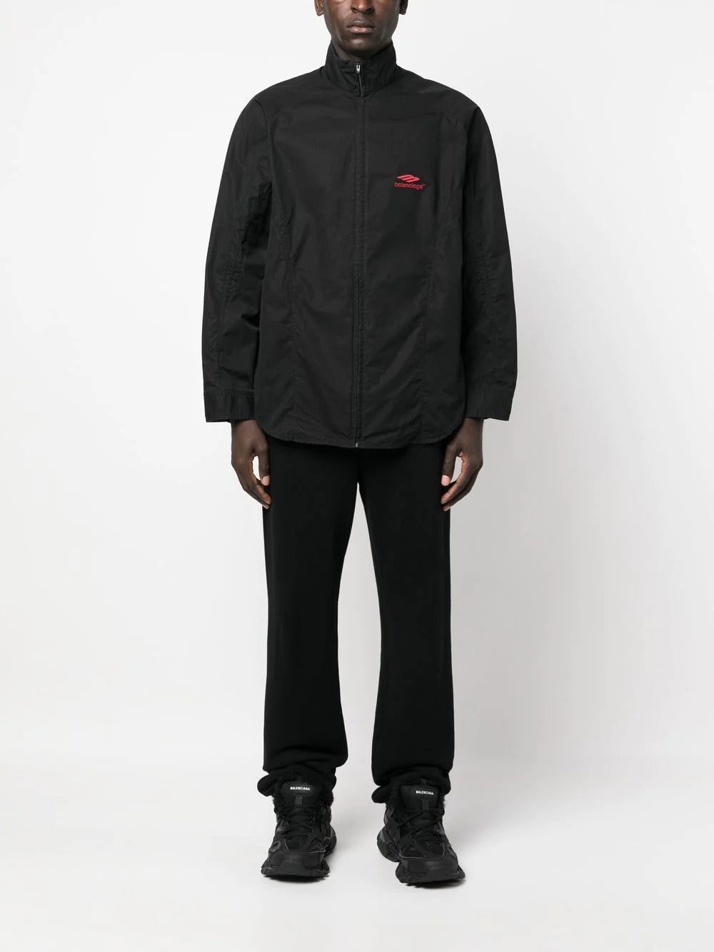 Balenciaga logo-embroidered track shirt - Image 2