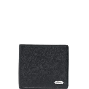 Brioni logo-plaque leather wallet