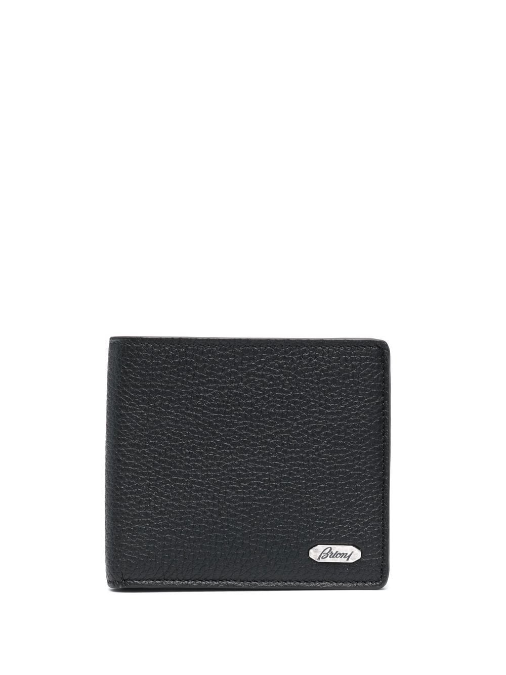 Brioni logo-plaque leather wallet