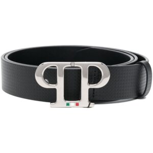 Louis Vuitton logo-plaque leather belt