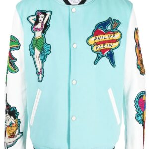 Philipp Plein Hawaii varsity bomber jacket