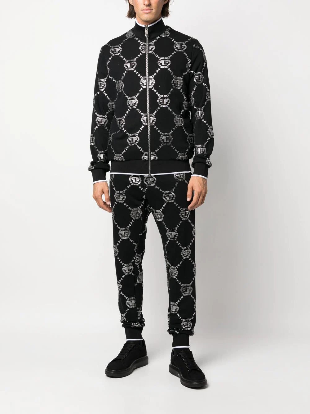Philipp Plein monogram-pattern track pants - Image 2