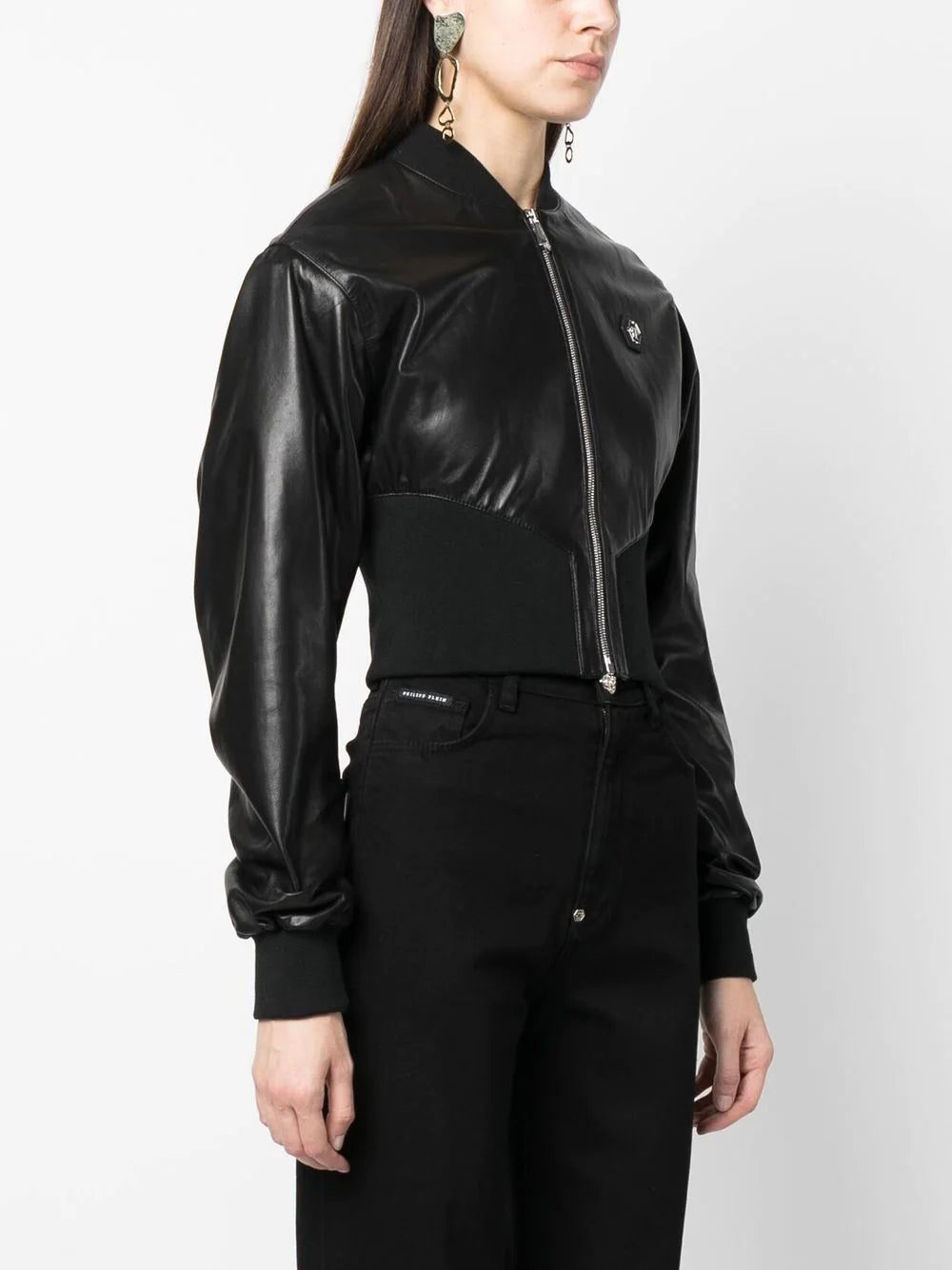 Philipp Plein leather bomber jacket - Image 3