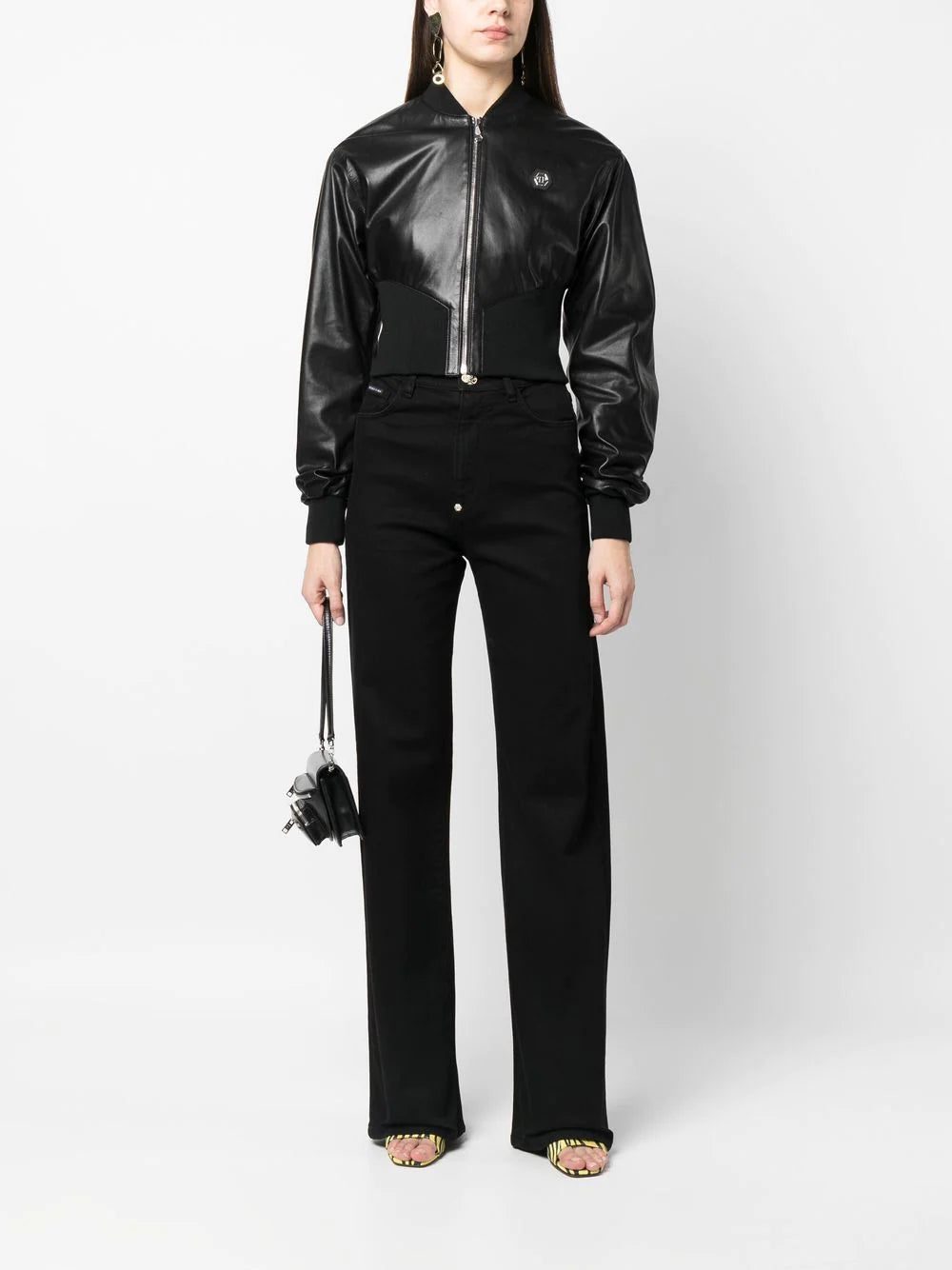 Philipp Plein leather bomber jacket - Image 2