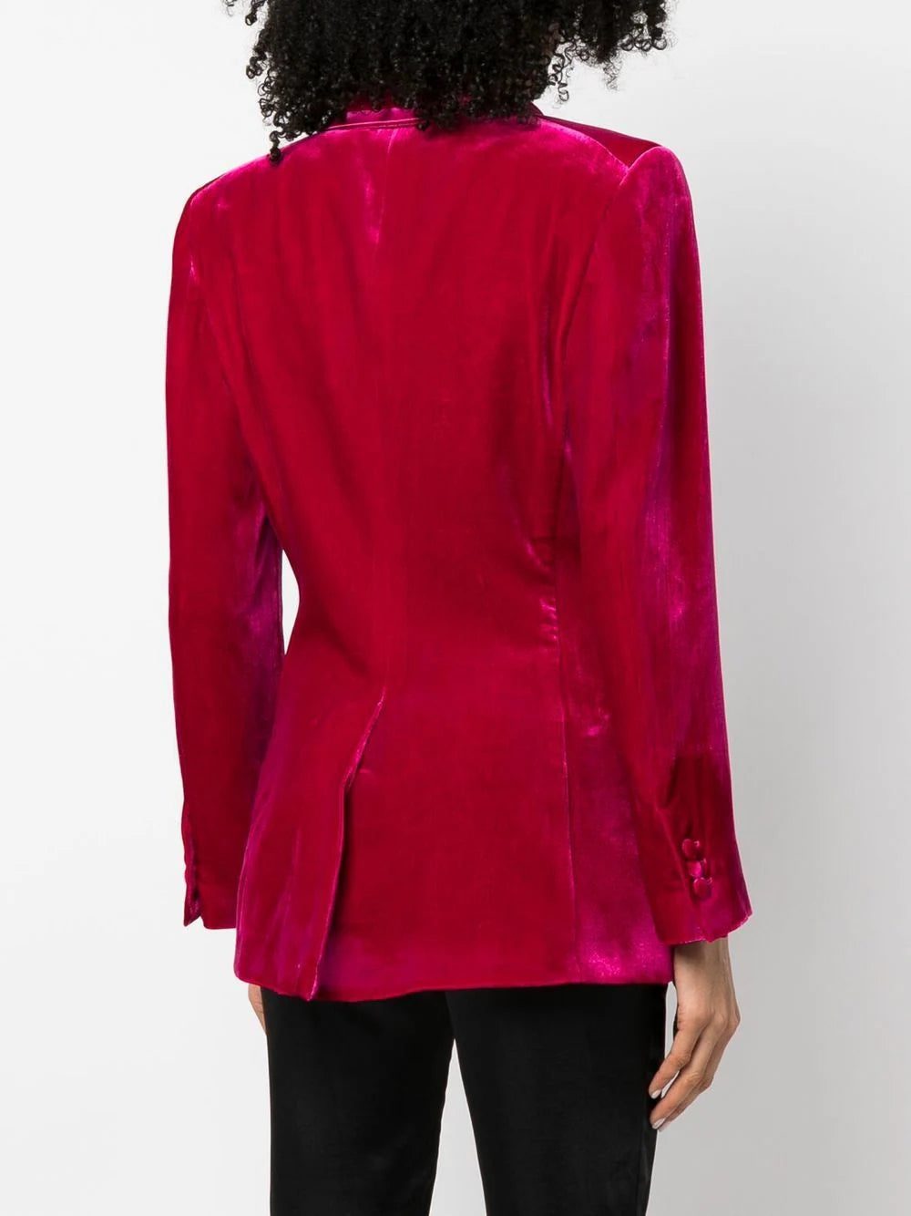 Philipp Plein contrasting-trim velvet blazer - Image 4