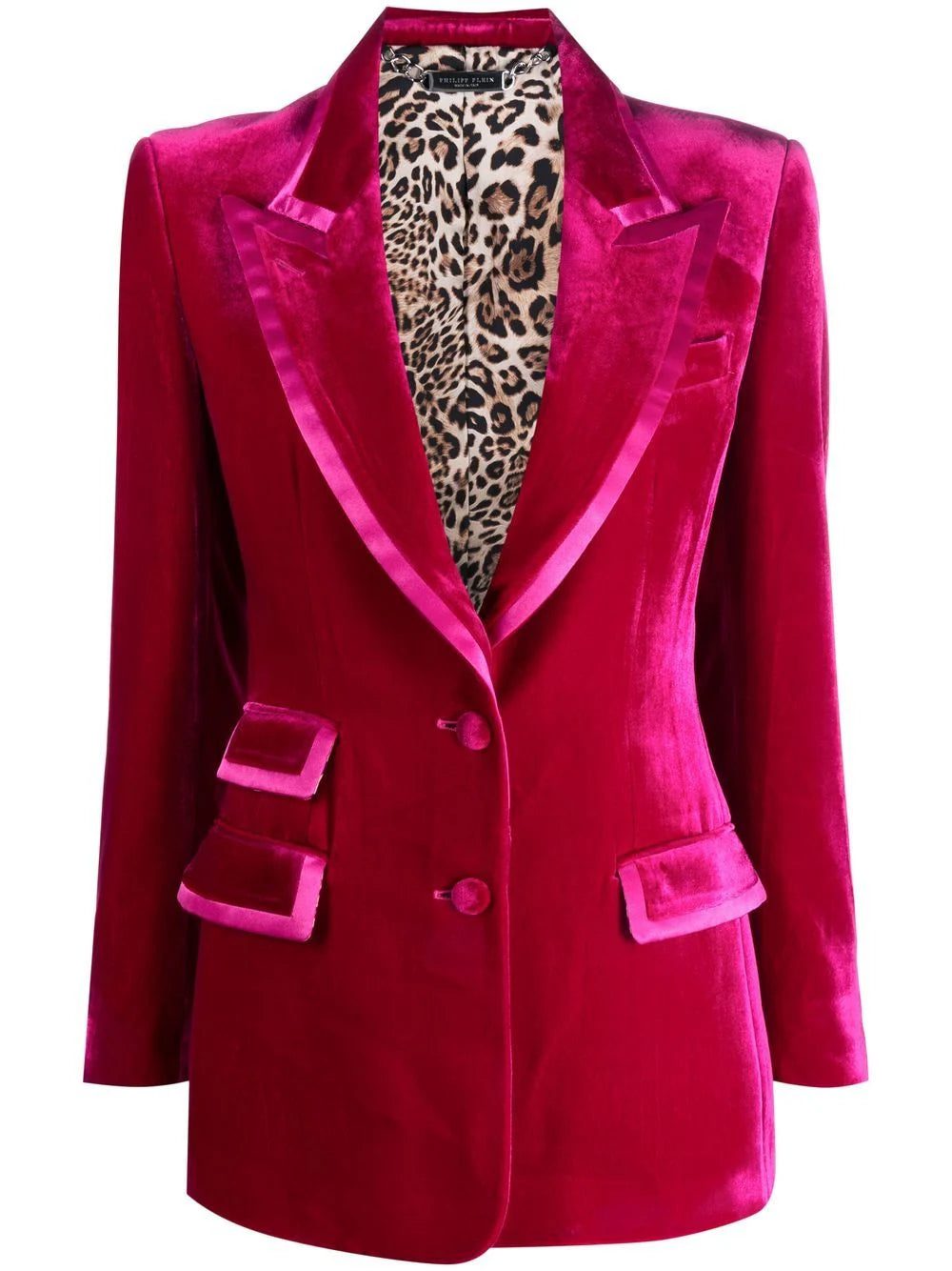 Philipp Plein contrasting-trim velvet blazer
