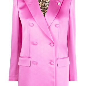 Philipp Plein  double-breasted satin blazer