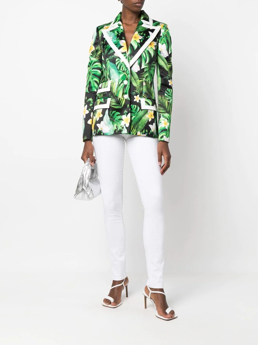 Philipp Plein floral-print single-breasted blazer - Image 2