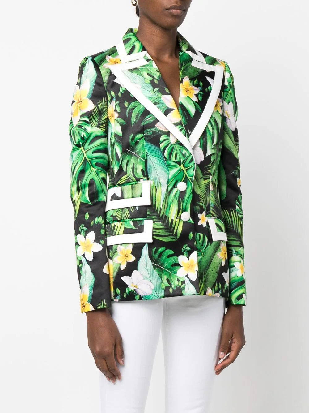 Philipp Plein floral-print single-breasted blazer - Image 3