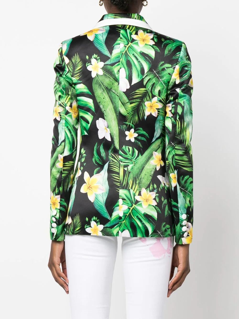 Philipp Plein floral-print single-breasted blazer - Image 4