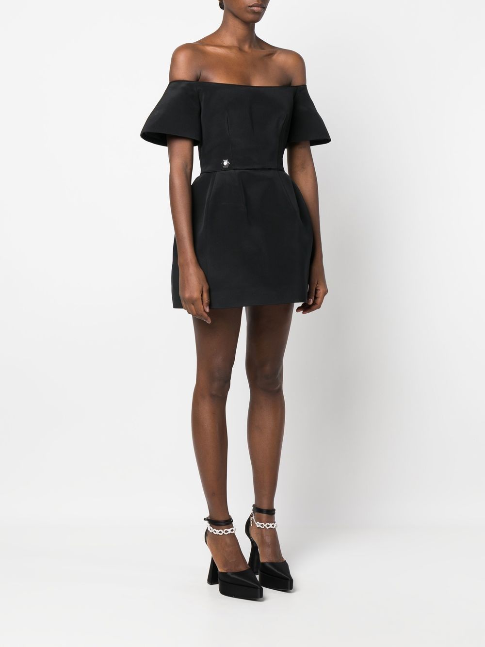 Philipp Plein off-shoulder silk mini dress - Image 3