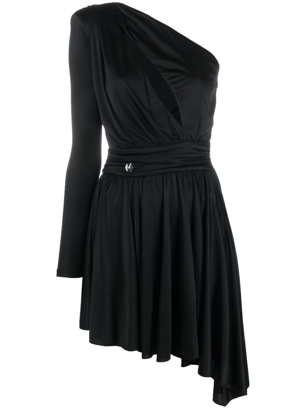 Philipp Plein pleated one-shoulder dress