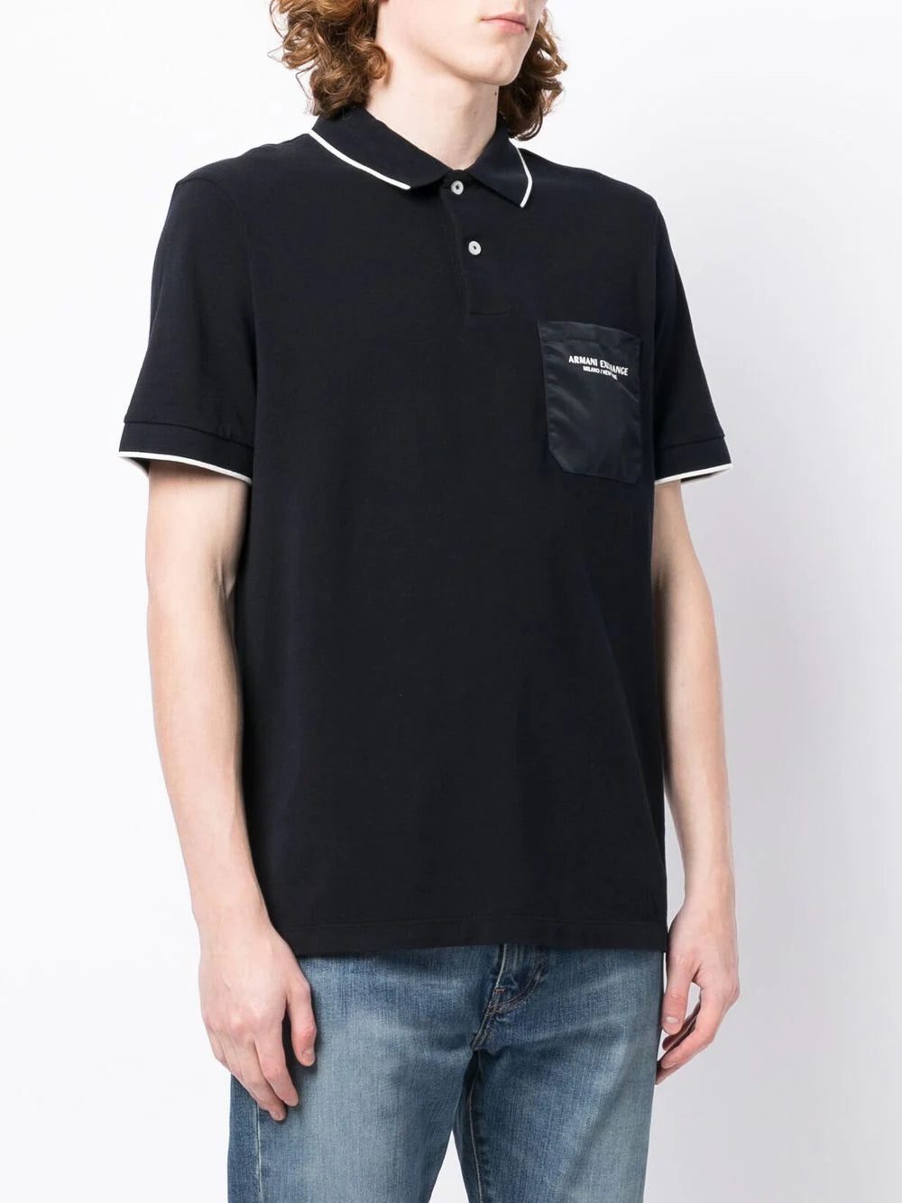 Armani Exchange logo polo shirt - Image 3