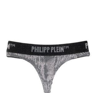 Philipp Plein  metallic crystal-embellished thong