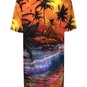 Philipp Plein Hawaii-print T-shirt dress