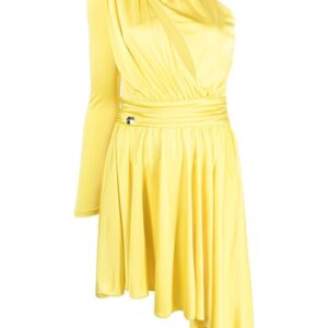 Philipp Plein pleated one-shoulder dress