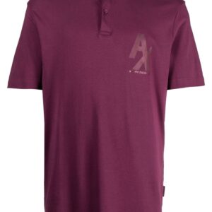 Armani Exchange logo-print cotton polo shirt