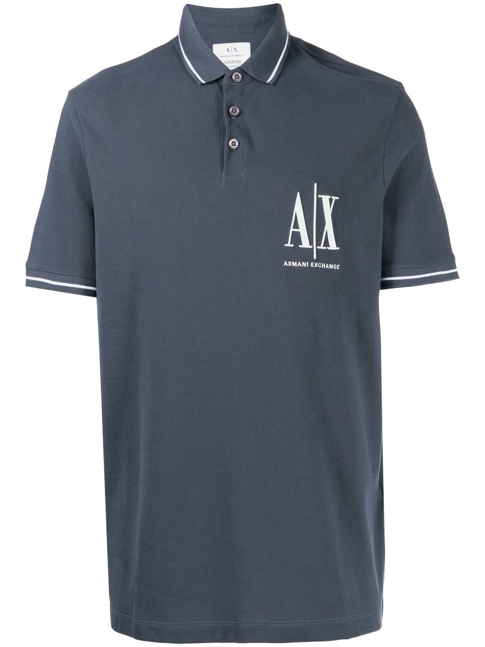 Armani Exchange logo-print short-sleeved polo shirt