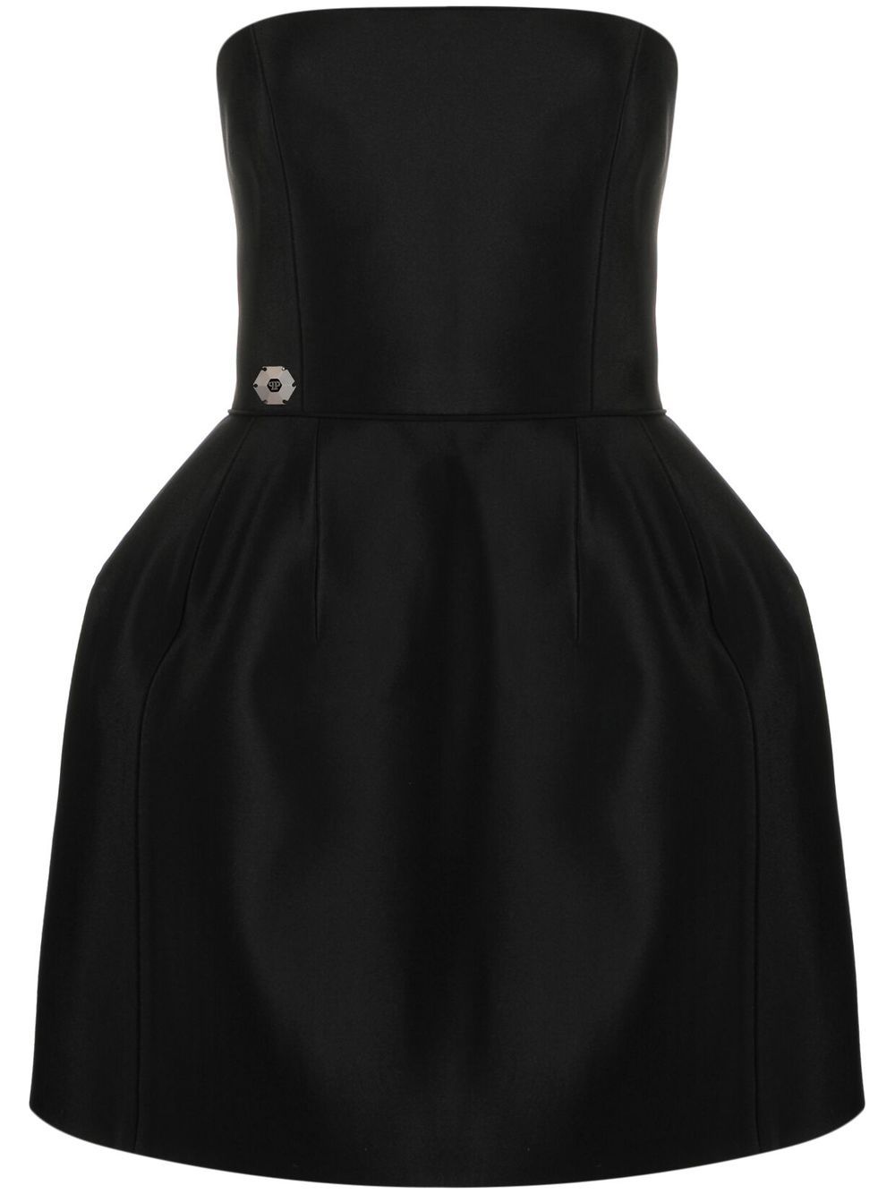 Philipp Plein strapless silk mini dress