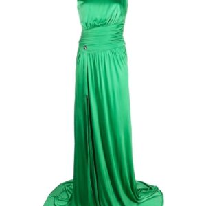 Philipp Plein ruched-detail satin gown