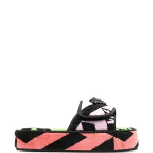 Versace Greca-print terrycloth platform sandals
