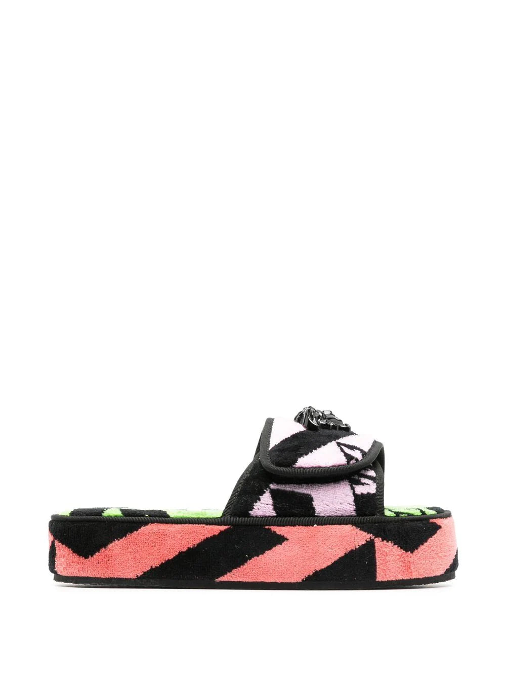 Versace Greca-print terrycloth platform sandals