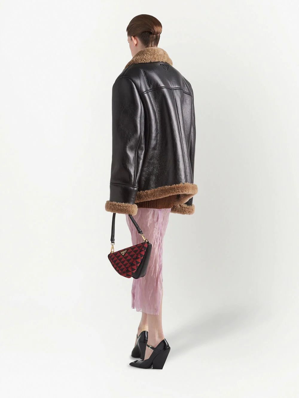 Prada oversized shearling jacket - Image 3