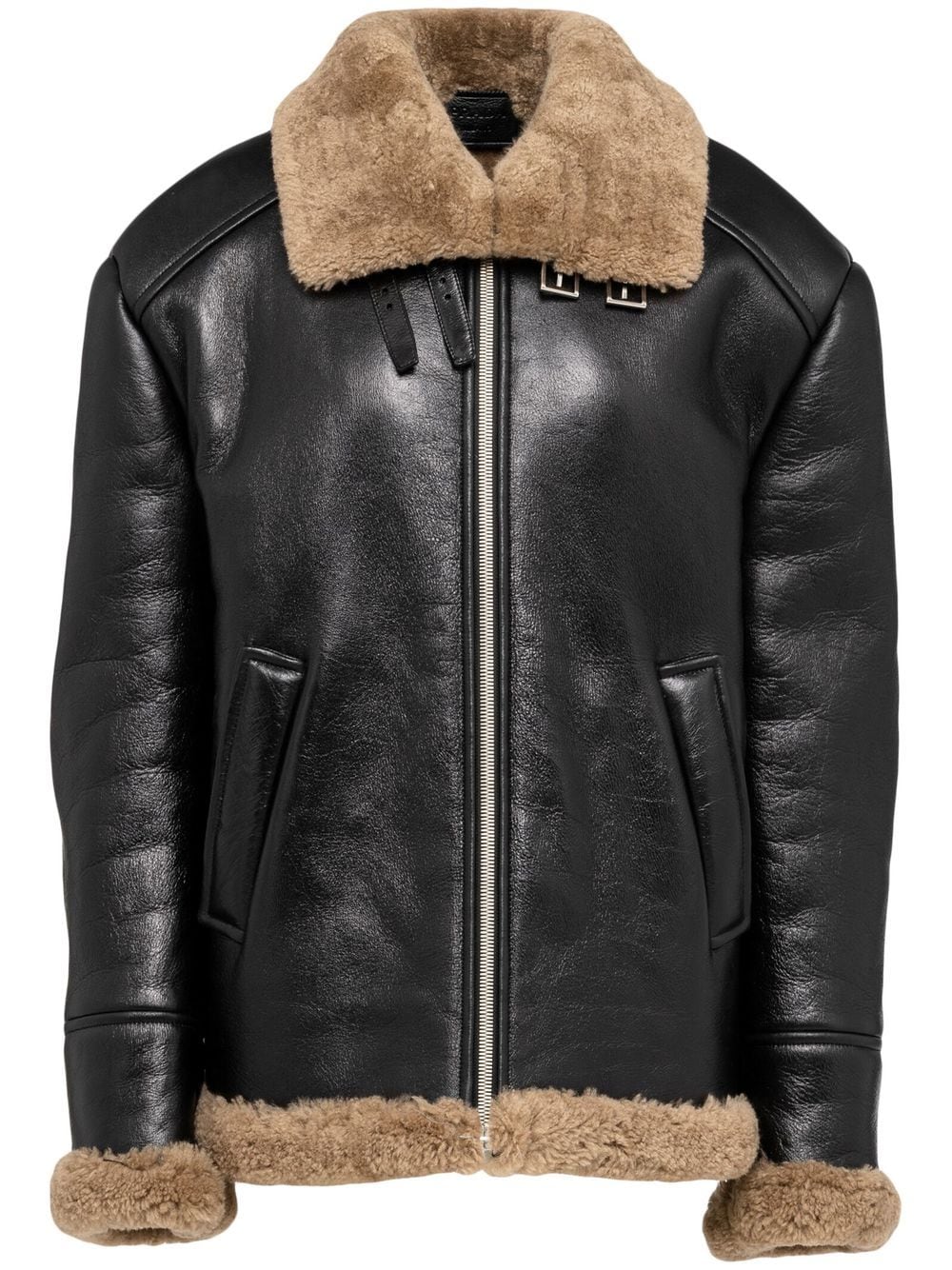 Prada oversized shearling jacket