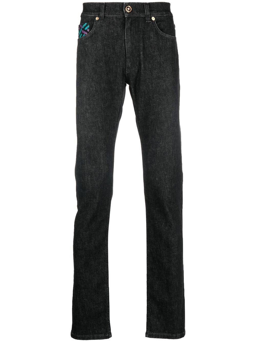Versace La Greca straight-leg jeans
