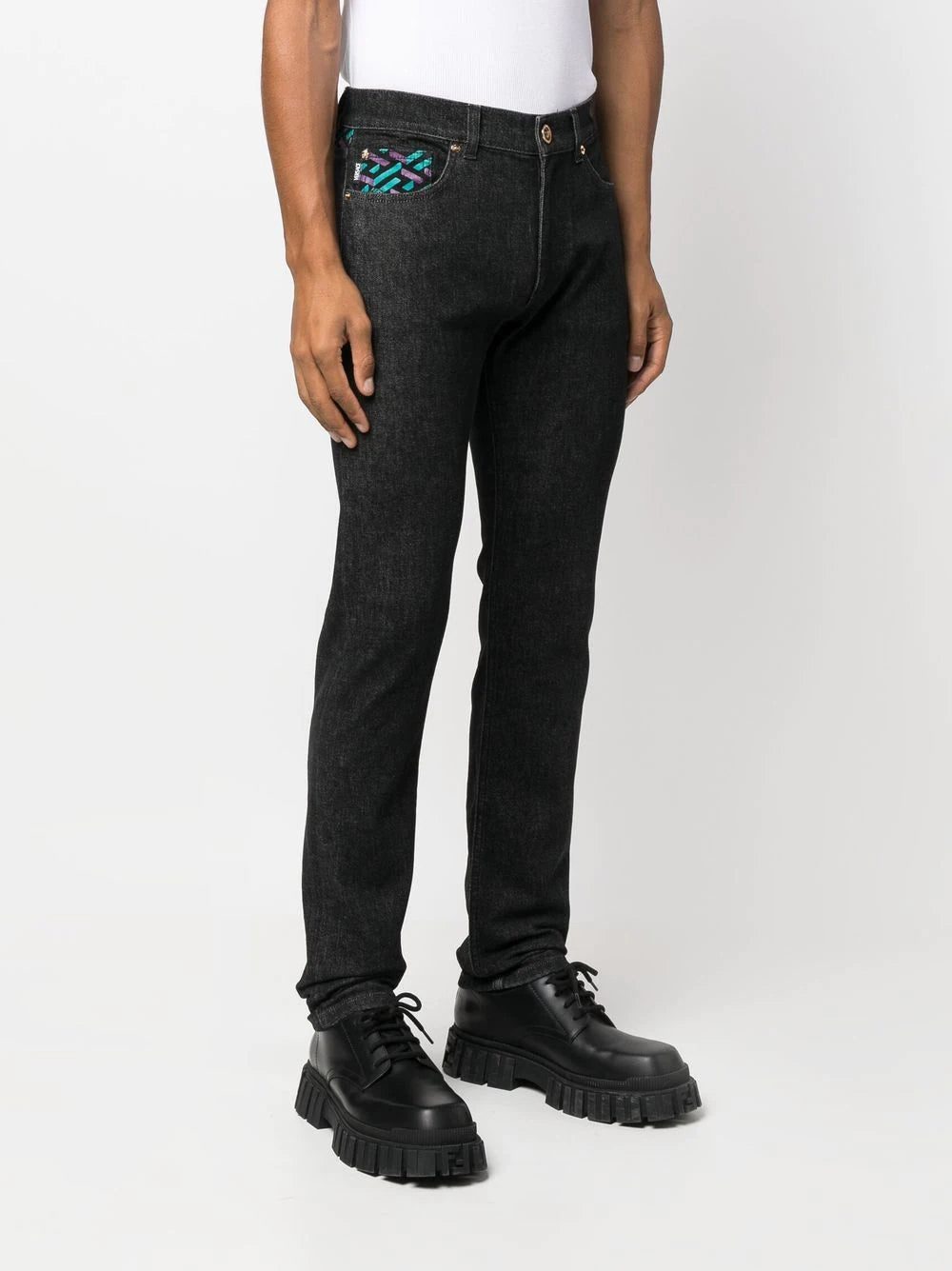 Versace La Greca straight-leg jeans - Image 3