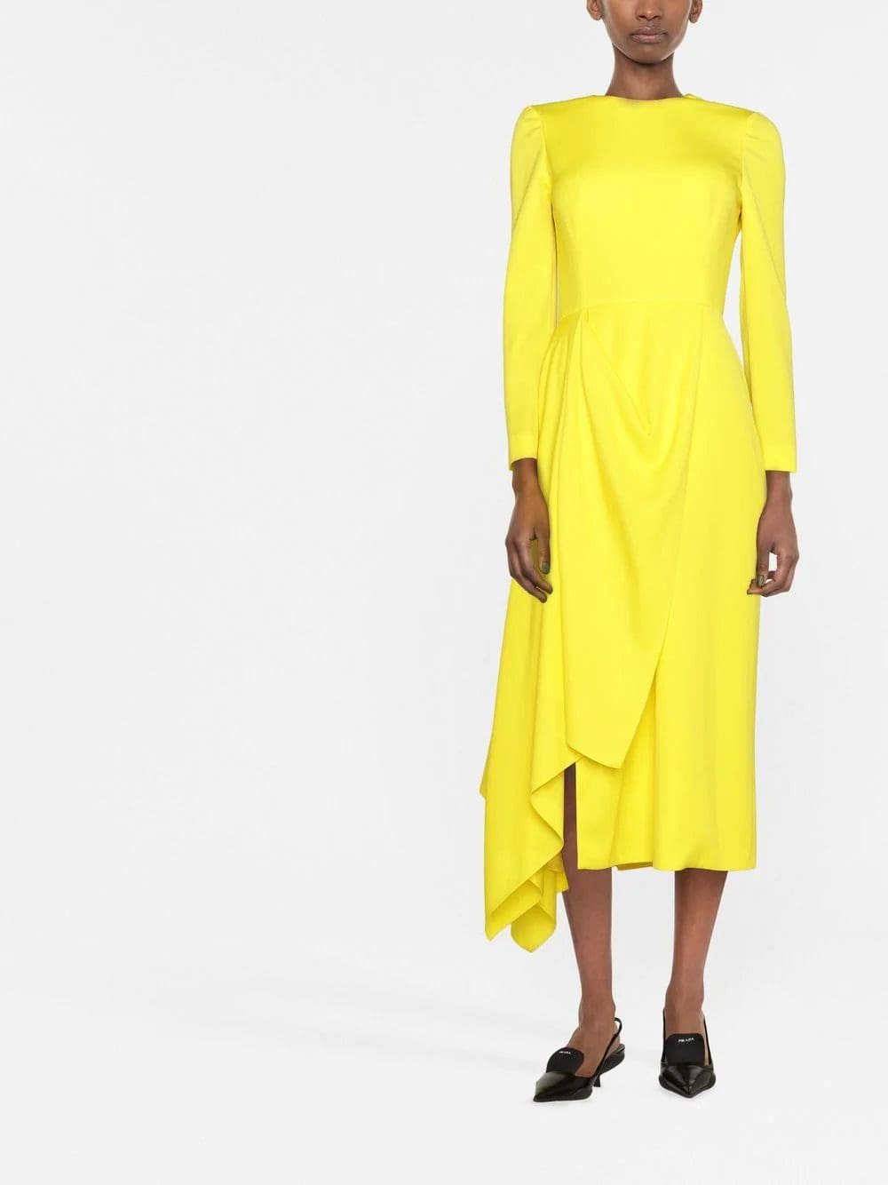Alexander McQueen draped midi dress - Image 2