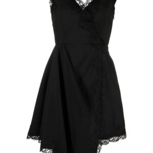 Alexander McQueen  lace-trim asymmetric mini dress