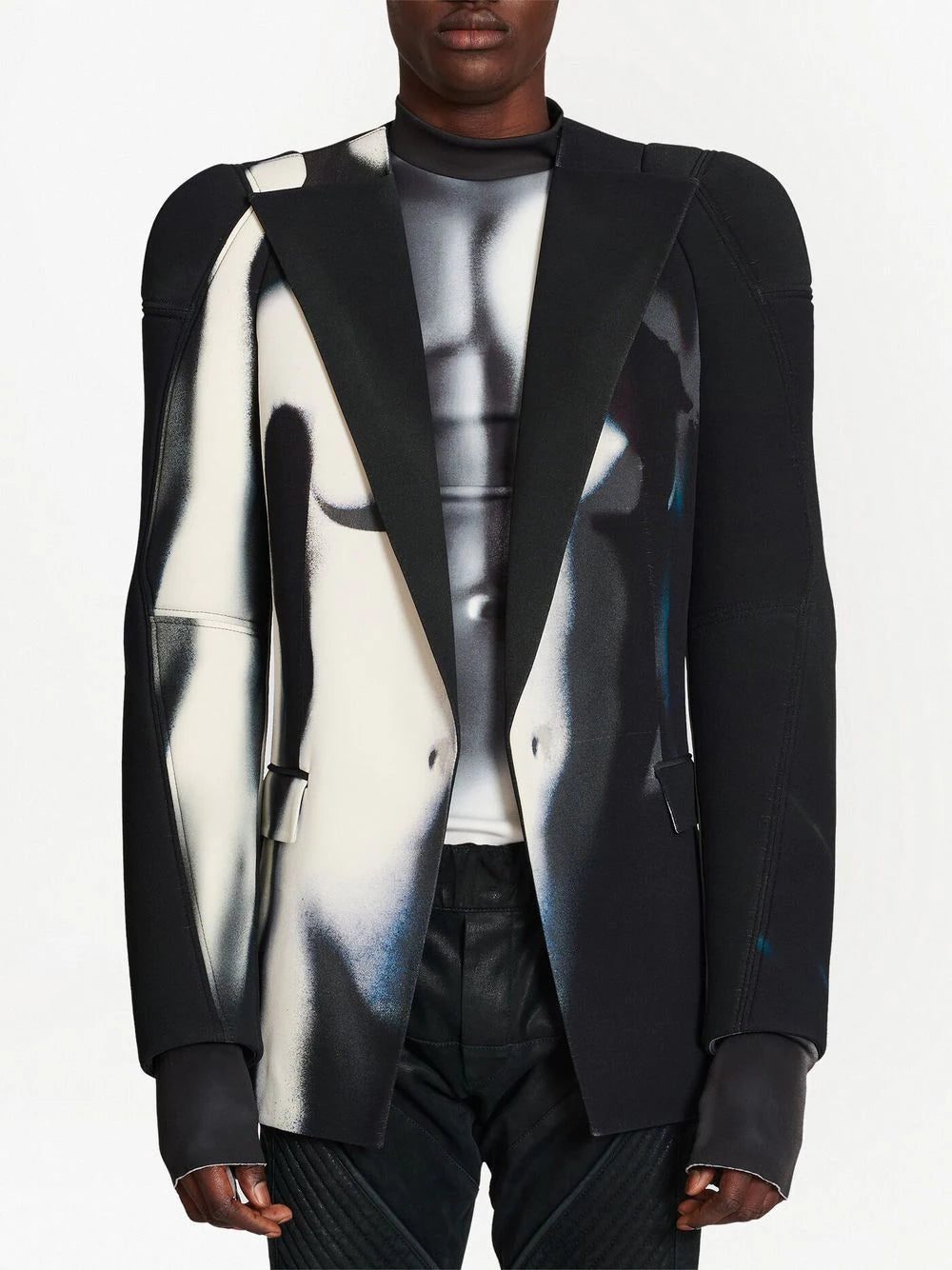 Balmain graphic body print blazer - Image 3