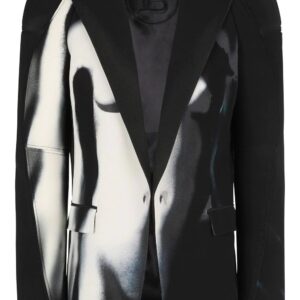 Balmain  graphic body print blazer