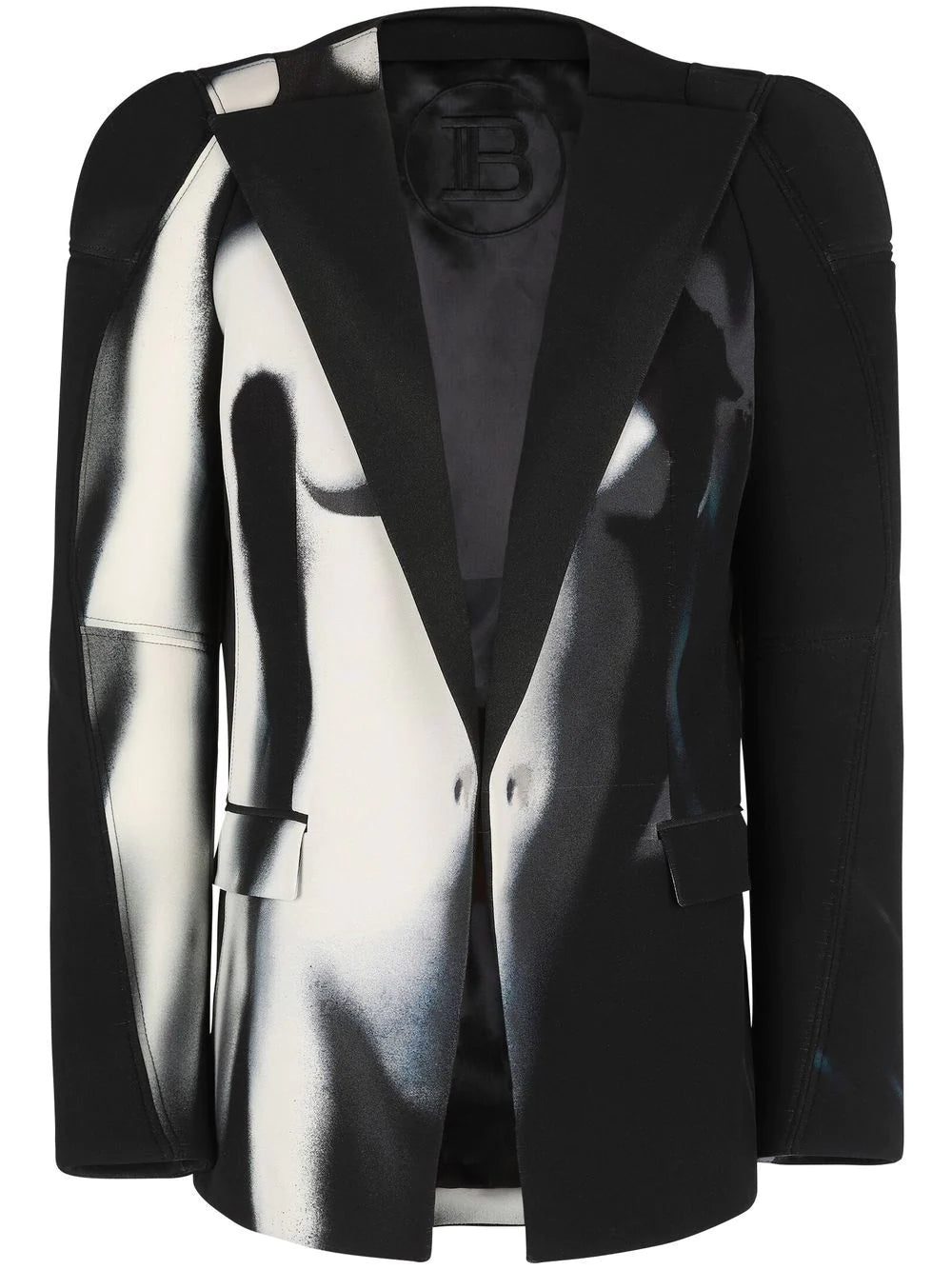 Balmain graphic body print blazer