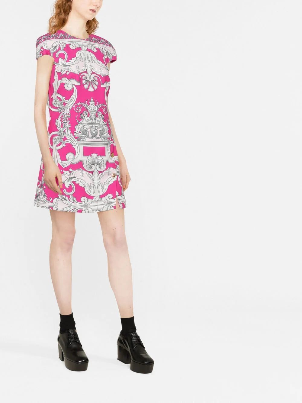 Versace Silver Baroque mini shift dress - Image 2