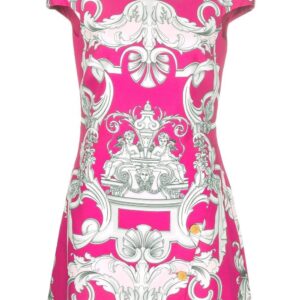 Versace  Silver Baroque mini shift dress